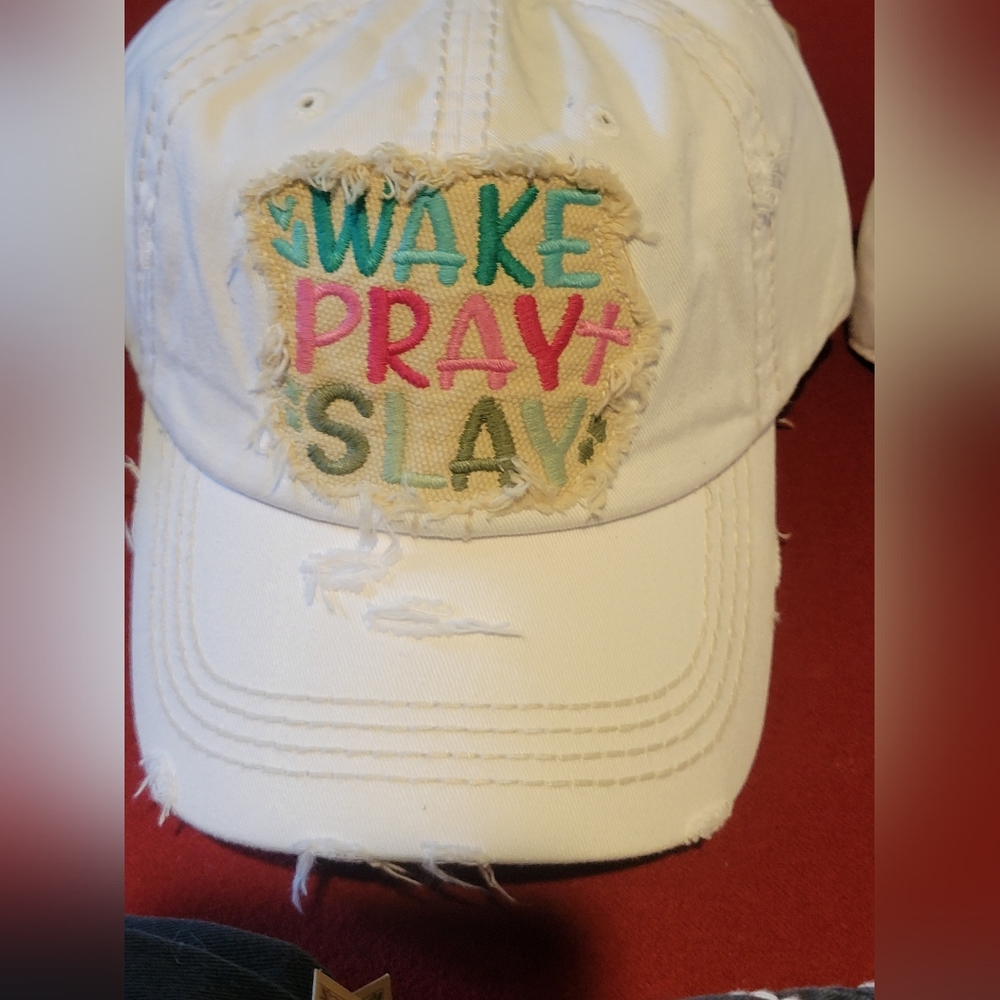 Distressed-look hat